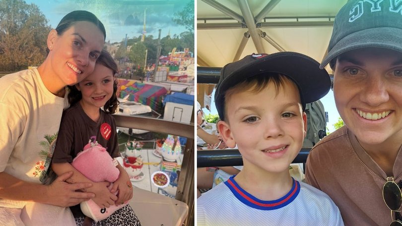 Erin Miller, pictured with daughter Harper and son Beau, has been helping her children save for a house deposit since before they could walk.
