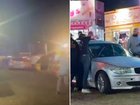A car has been driven through a festival in Logan.