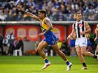 Tim Kelly of the Eagles celebrates a goal.