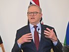 Prime Minister Anthony Albanese addresses a Caucus meeting at Parliament House in Canberra, Monday, August 10, 2026. (AAP Image/Mick Tsikas) NO ARCHIVING