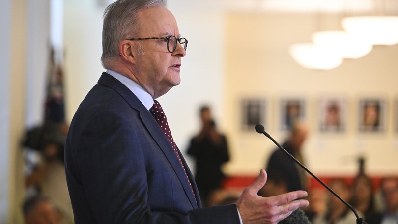 Prime Minister Anthony Albanese holds a Labor caucus meeting at Parliament House in Canberra. 