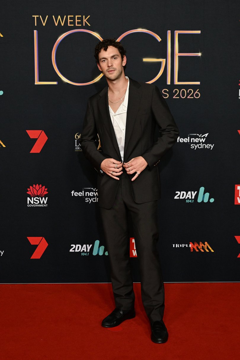 Meanwhile, Nicholas Burton kept it lowkey. (Photo by James Gourley/Getty Images for TV WEEK)