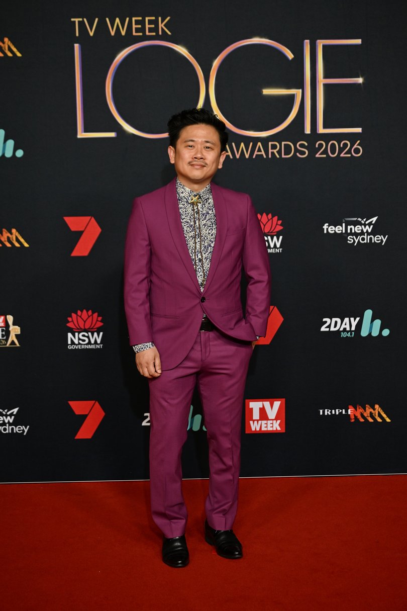 Shout-out toAljin Abella for his choice of this delightful plum colour. (Photo by James Gourley/Getty Images for TV WEEK)