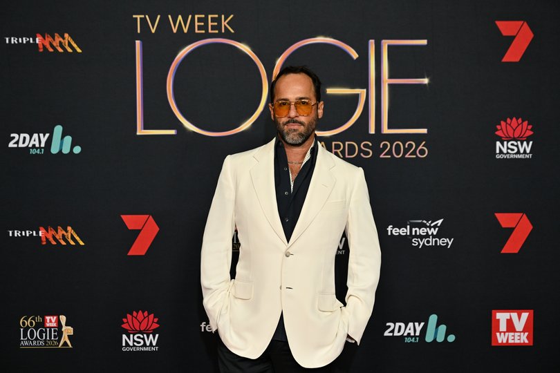 Not to be out-done by the ladies, Alex Dimitriades rocked this white sports jacket.