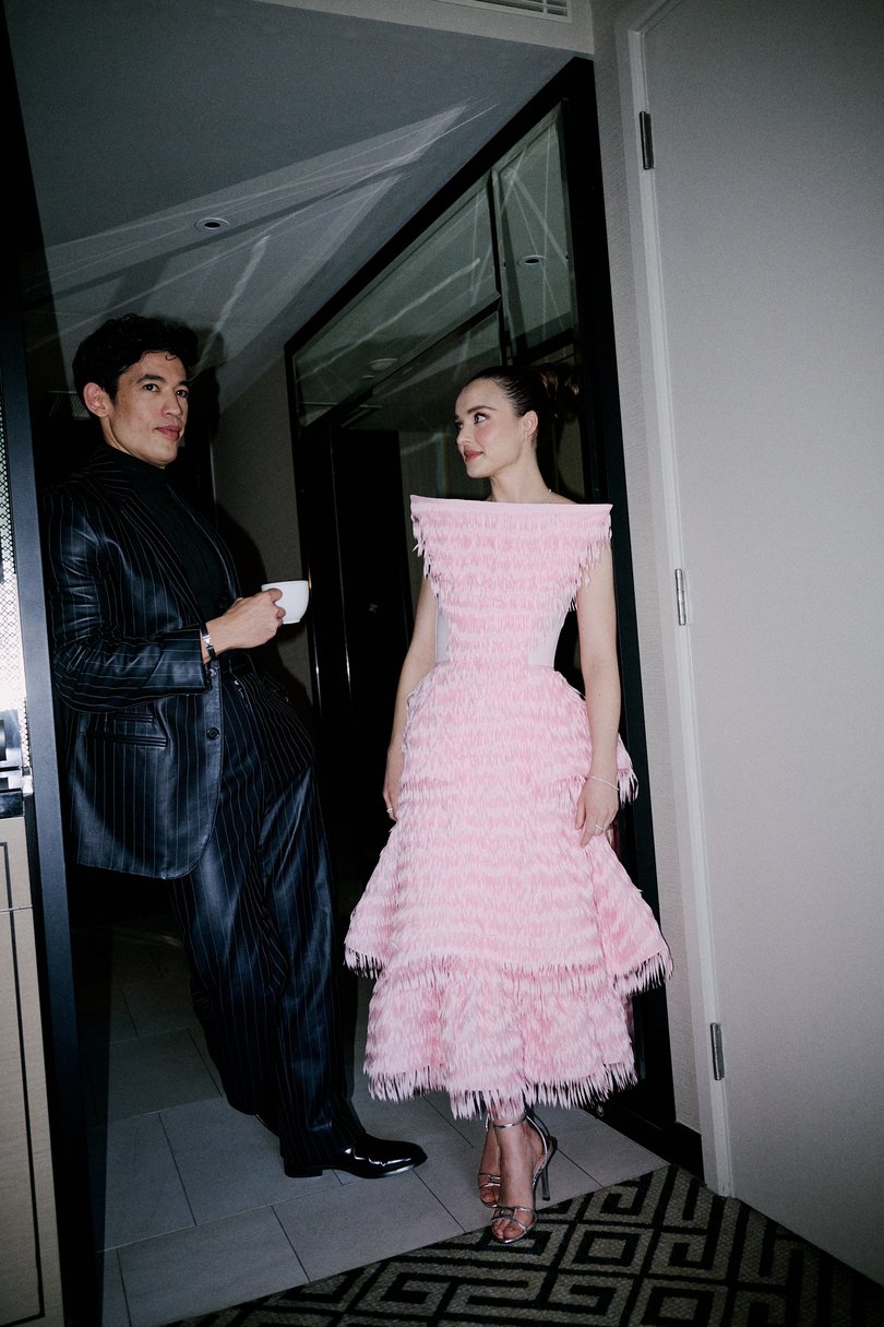 My Brilliant Career stars Philippa Northwast and Christopher Chung got ready together.