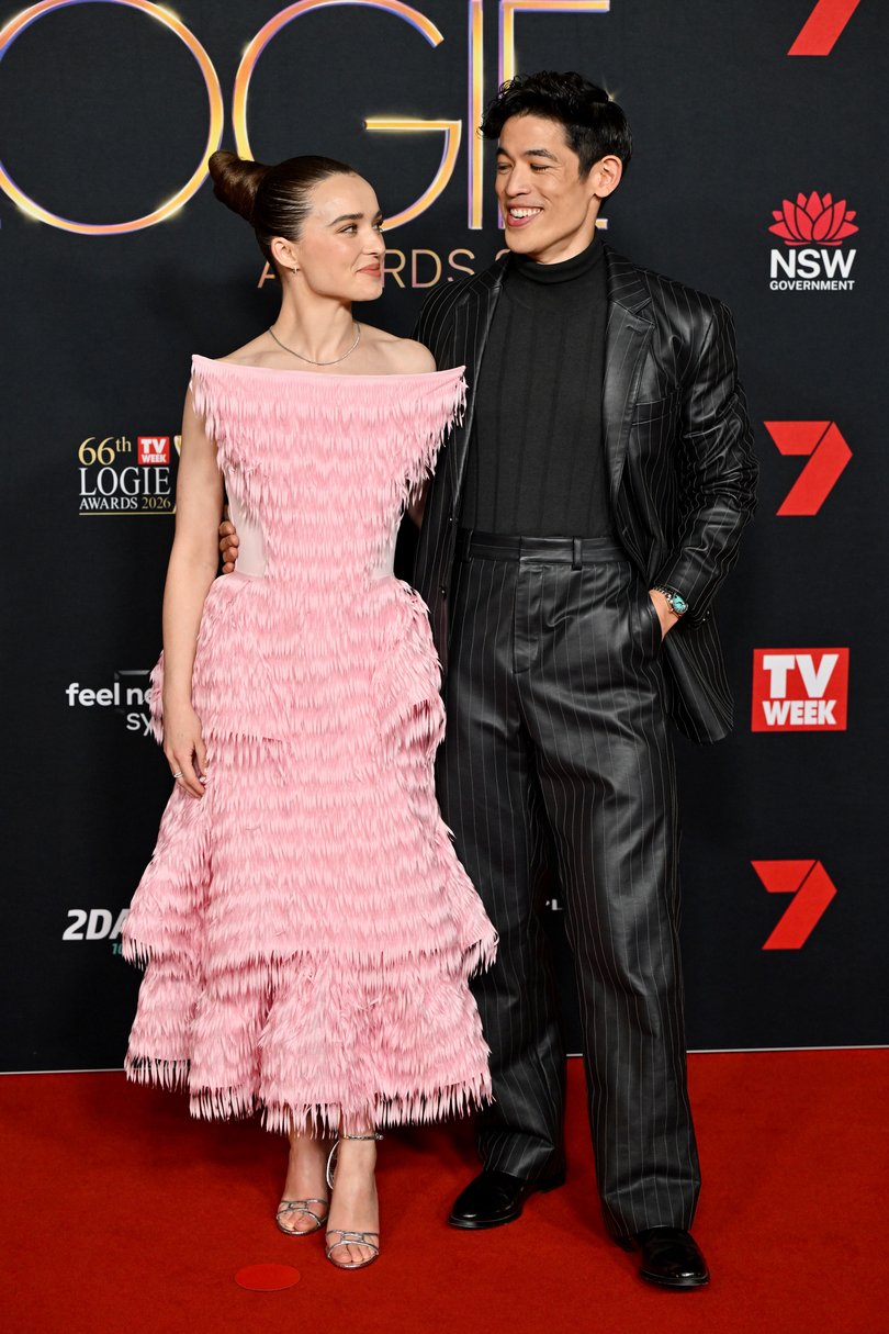 Philippa Northeast and Chris Chung attend the 66th TV WEEK Logie Awards at The Star in Sydney, Australia.