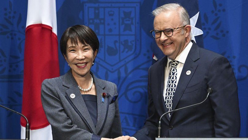 Prime Minister Anthony Albanese and his Japanese counterpart Sanae Takaichi.