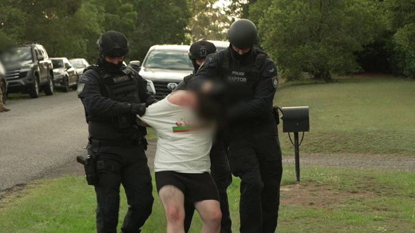 Two high-profile police raids took place and two men were charged just days after Mr Baghsarian’s body was found. Picture: NSW Police