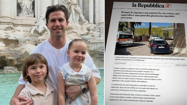Marc Murphy has been a hailed a hero for breaking up a fight while on holiday in Italy. 