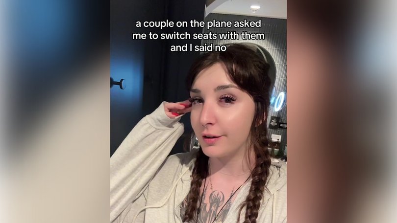 The content creator detailed her awkward flight expereince with her 180k followers.