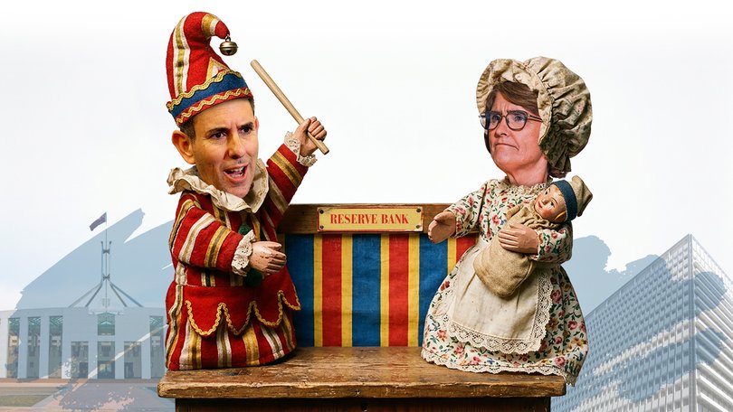 Jim Chalmers and the Reserve Bank are engaged in a Punch and Judy show over who’s more culpable for this year’s housing market downturn.