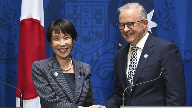 Prime Minister Anthony Albanese and his Japanese counterpart Sanae Takaichi.