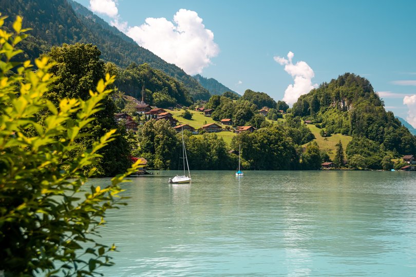 Brienz lake, Iseltwald, Switzerland