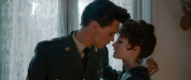 Austin Butler and Olivia DeJonge in Elvis