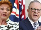 One Nation leader Pauline Hanson and Prime Minister Anthony Albanese.