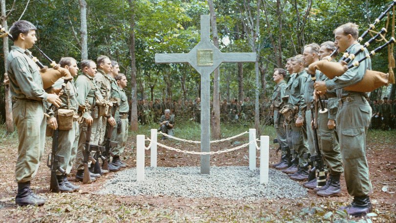 Ceremony during 6RAR’s second tour to Long Tan.