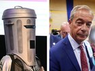 Novelty candidate Count Binface, left, is shaping up as UK Reform leader Nigel Farage's main rival in the Clacton by-election.