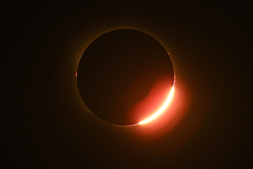 It was the first time a total solar eclipse, when the sun is blocked by the moon's orbit, could be viewed from Spain since 1905.