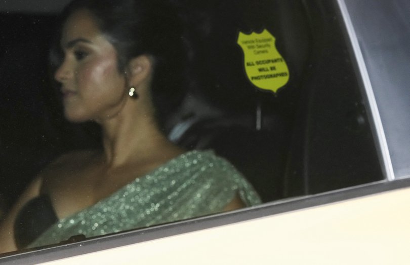 Selena Gomez departs Madison Square Garden, the venue for the wedding celebrations of singer Taylor Swift and National Football League (NFL) player Travis Kelce, in New York, U.S., July 4, 2026. REUTERS/Bing Guan