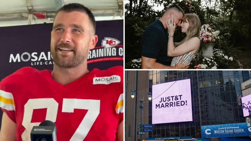 FINALLY, Travis Kelce has given fans a rare glimpse into his wedding to Taylor Swift.