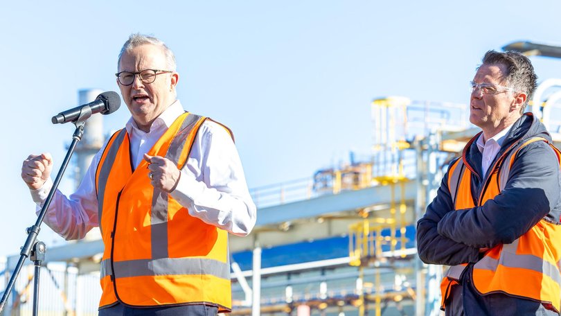NSW Premier Chris Minns (right) has defended Prime Minister Anthony Albanese (left). Picture: NewsWire / Thomas Lisson