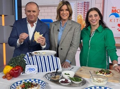 Dezi Madafferi shared her simple roasted vegetable and labneh flatbread on The Morning Show.