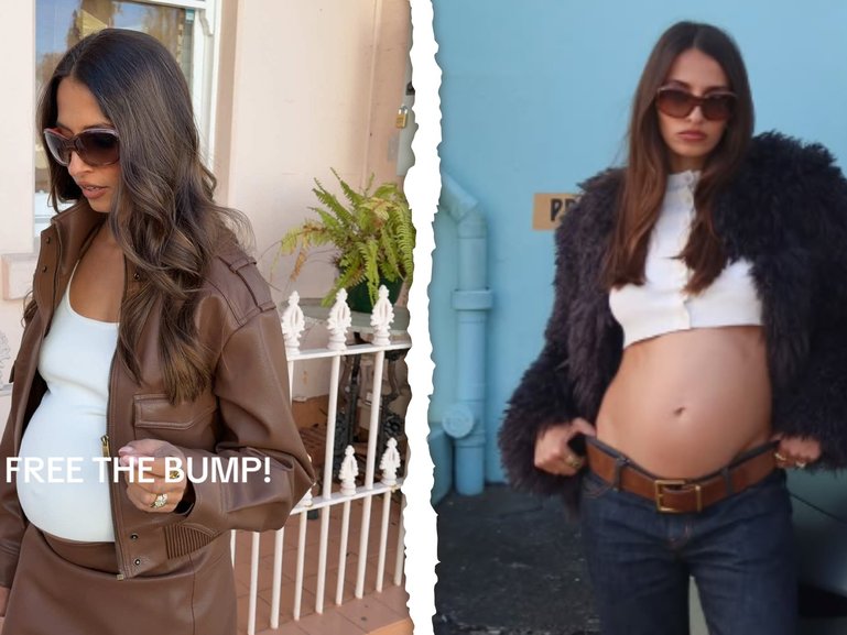 The mother-to-be urged other pregnant women to 'get their bumps out'.