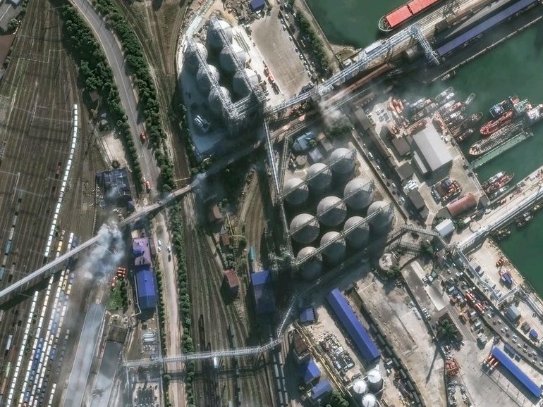 Ukraine's attack came a day after it blitzed a major Russian naval base on the Black Sea coast.