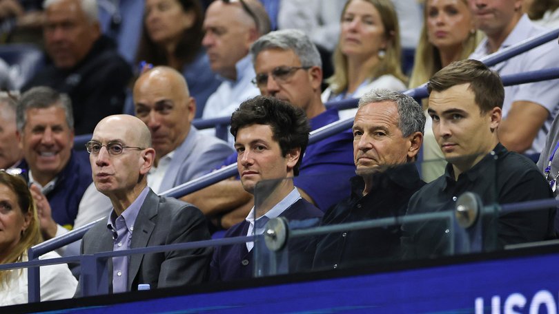 Commissioner of the NBA Adam Silver, Joshua Kushner and Bob Iger at last year’s US Open. 