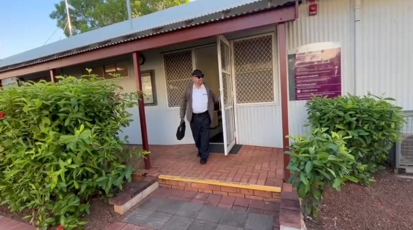 Former Broome bishop Christopher Saunders at Broome Magistrates Court.