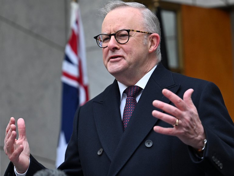  Prime Minister Anthony Albanese at Australian Parliament House in Canberra yesterday.