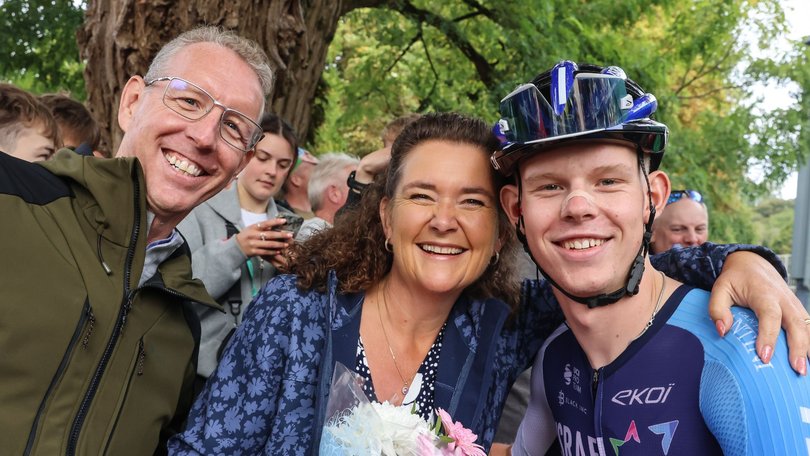 Finlay with his family in 2025.