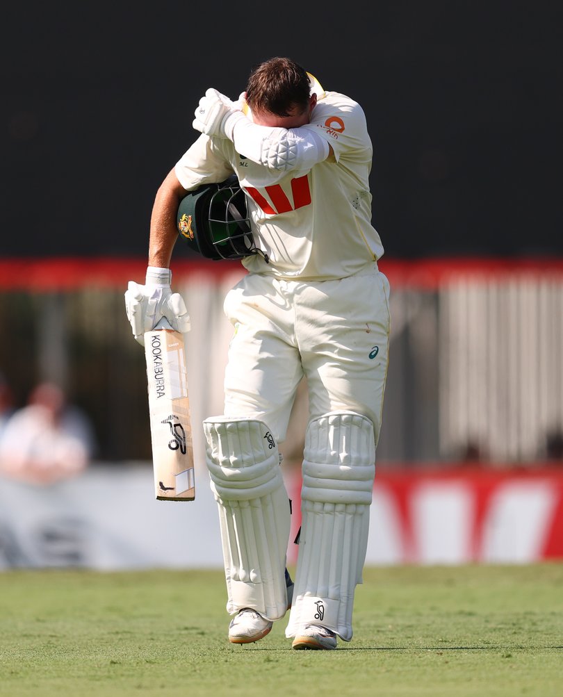 Marnus Labuschagne struggled with conditions.
