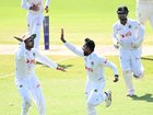 Bangladesh rolled Australia cheaply in Darwin for a second time to set up a historic first Test win. (James Ross/AAP PHOTOS)