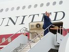 Donald Trump says he made ‌the switch to another plane at the direction of ⁠the Secret Service (AP PHOTO)
