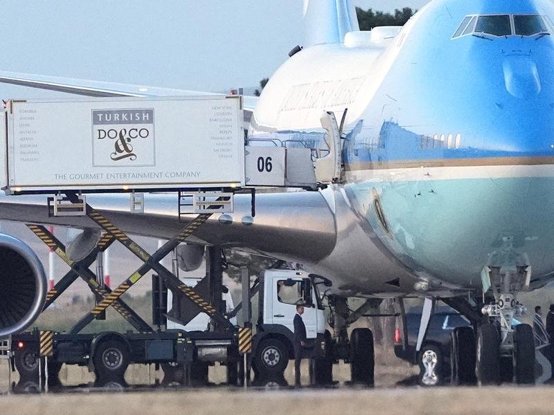 Donald Trump was smuggled into another plane via a catering truck due to an assassination threat.