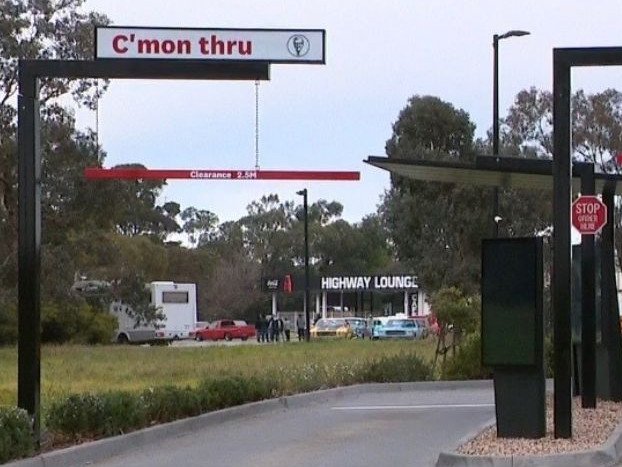 Four teens have been arrested after an allegedly stolen BMW became bogged while fleeing from police at a Victorian KFC.