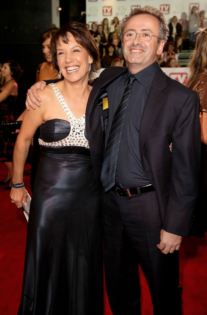 Jennifer Byrne and Andrew Denton arrive on the red carpet at the 50th Annual TV Week Logie Awards in 2008.