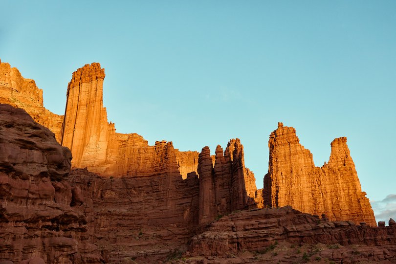 The scenery delivers — ruby-red canyons, snow-capped mountains and the gleaming Colorado River.