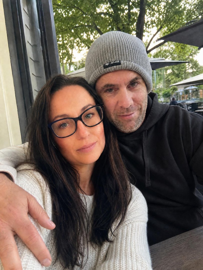 Stabbing victim Sarah Wallace with Keith Mitton Picture: Sarah Wallace
