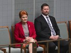 One Nation leader Pauline Hanson with new One Nation MP David Farley in Federal Parliament last week.