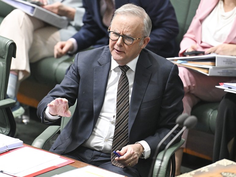 Prime Minister Anthony Albanese during Question Time on Tuesday.