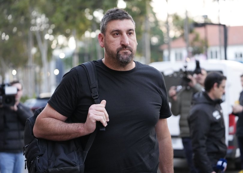 Dean Cox arriving at Swans HQ on Wednesday.