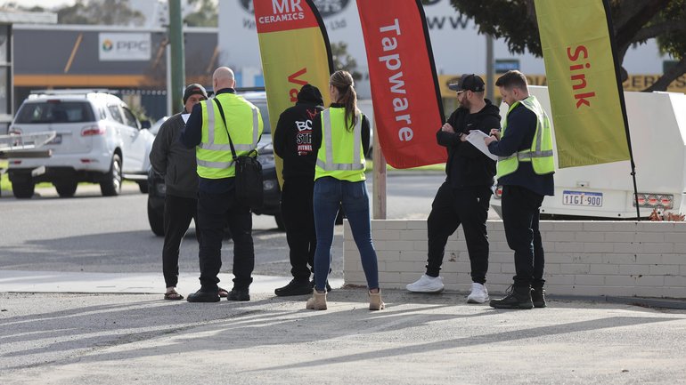 WorkSafe investigators arrived at the scene and were seen speaking with witnesses.