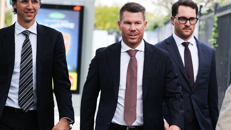 Warner arrived at Waverley Local Court with his legal team on Tuesday. NewsWire/ Gaye Gerard.