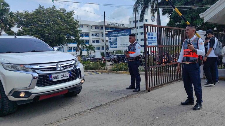 Two people are dead, including the gunman, after a school shooting in the Philippines. (AP PHOTO)