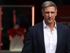 Sydney Swans CEO Matthew Pavlich walks out of Swans HQ to speak to the media.