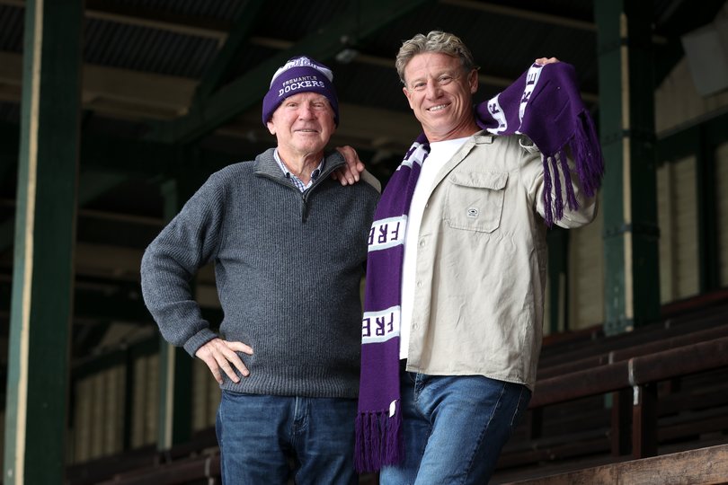 Former Fremantle Dockers chief executive David Hatt and former player Shaun McManus.