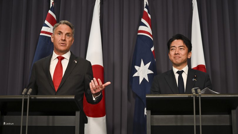 Richard Marles with Japan’s Minister of Defence Koizumi Shinjiro.