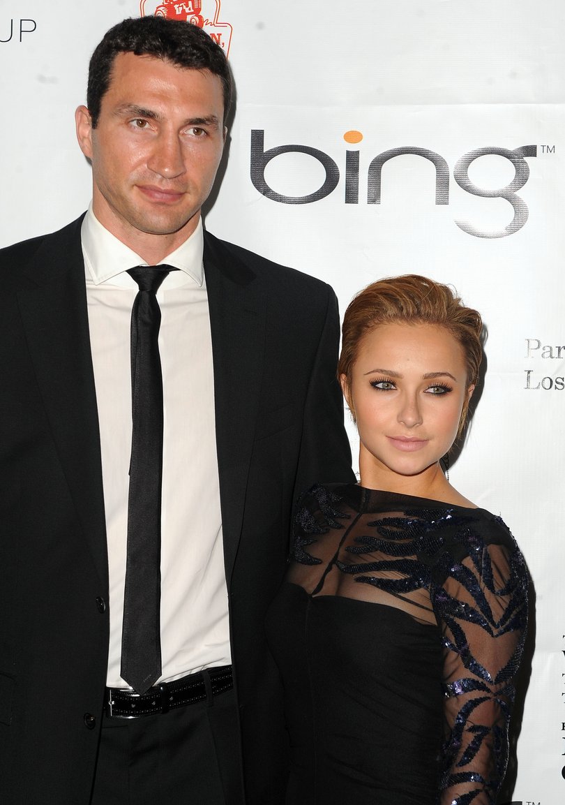 Wladimir Klitschko and Hayden Panettiere arrive at The Green Carpet and Home Tree Earth Day celebration on April 22, 2010, in Los Angeles. 